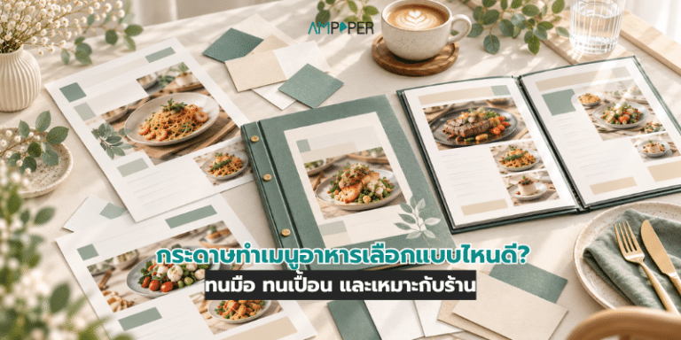 กระดาษทำเมนูอาหารเลือกแบบไหนดี? ทนมือ ทนเปื้อน และเหมาะกับร้าน