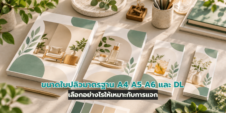 ขนาดใบปลิวมาตรฐาน A4 A5 A6 และ DL เลือกอย่างไรให้เหมาะกับการแจก