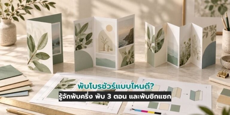 พับโบรชัวร์แบบไหนดี? รู้จักพับครึ่ง พับ 3 ตอน และพับซิกแซก