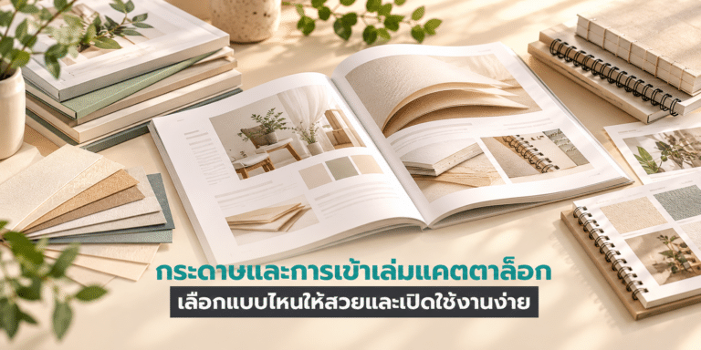 กระดาษและการเข้าเล่มแคตตาล็อก เลือกแบบไหนให้สวยและเปิดใช้งานง่าย