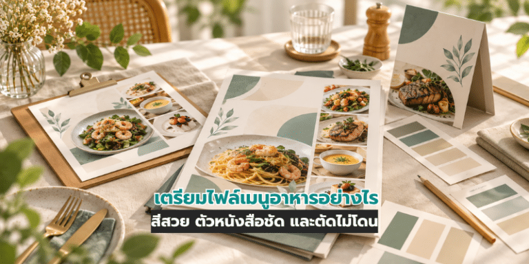เตรียมไฟล์เมนูอาหารอย่างไร สีสวย ตัวหนังสือชัด และตัดไม่โดน