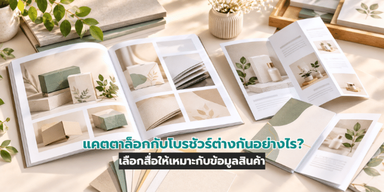 แคตตาล็อกกับโบรชัวร์ต่างกันอย่างไร? เลือกสื่อให้เหมาะกับข้อมูลสินค้า