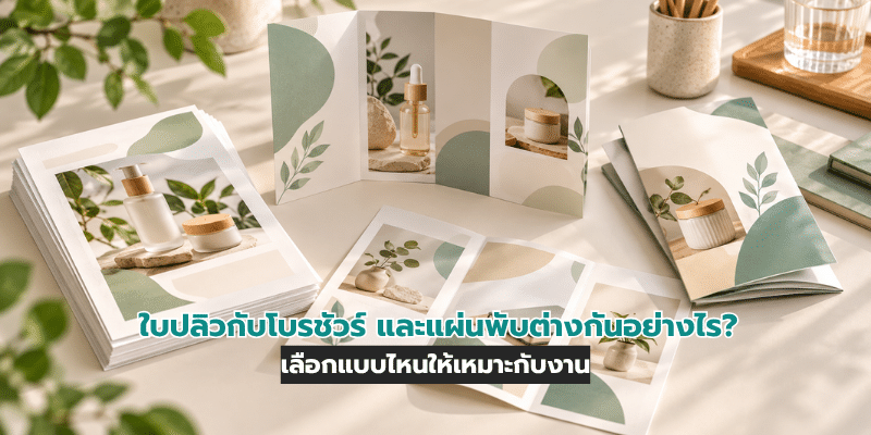 ใบปลิวกับโบรชัวร์และแผ่นพับ